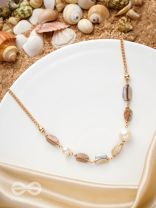 The Sea Sensation- Golden Pearl Necklace