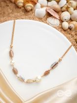 The Sea Sensation- Golden Pearl Necklace