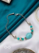 The Splendid Skyline- Silver Embellished Bracelet