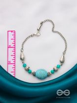 The Splendid Skyline- Silver Embellished Bracelet