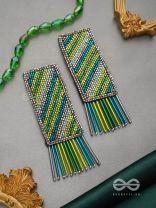 Pravish- The Colorful Rains- Glass Beads Embroidered Earrings