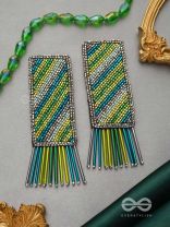 Pravish- The Colorful Rains- Glass Beads Embroidered Earrings