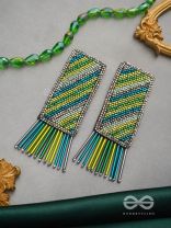 Pravish- The Colorful Rains- Glass Beads Embroidered Earrings