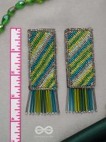 Pravish- The Colorful Rains- Glass Beads Embroidered Earrings