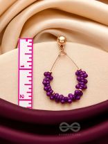 The Violet Vibes- Golden Beads Earrings