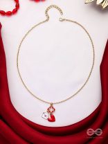 The Love Note - Golden Enamelled Necklace 