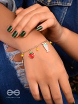 The Fruit Loop- Golden Enamelled Bracelet