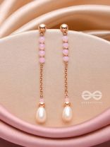 The Blushing Bud - Golden Pearl Earrings