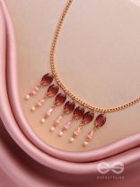 Pink It Up - Golden Embellished Necklace