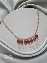 Pink It Up - Golden Embellished Necklace