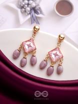 The Diamond Crown - Golden Embellished Earrings