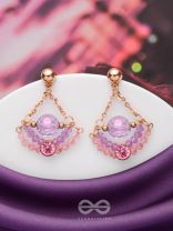 The Luxe Lotus- Golden Embellished Earrings