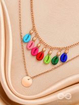 The Rainbow Belle- Golden Layered Necklace