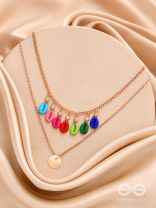 The Rainbow Belle- Golden Layered Necklace
