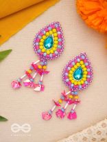 Samvarta- The Rain Cloud- Pearls, Stones & Sequins Embroidered Earrings