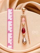 The Sensational String- Golden Embellished Earrings