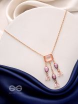 The Lavender Hues- Golden Embellished Necklace