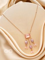 The Lavender Hues- Golden Embellished Necklace