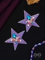 The Stellar Sparkler- Star-Shaped Embroidered Earrings