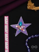 The Stellar Sparkler- Star-Shaped Embroidered Earrings