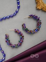 Aarksha- The Radiant Constellation- Glass Beads Embroidered Earrings