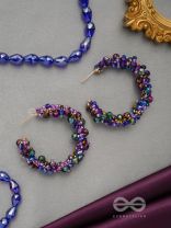 Aarksha- The Radiant Constellation- Glass Beads Embroidered Earrings