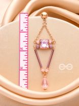 The Pyramid's Shadow- Golden Embellished Earrings