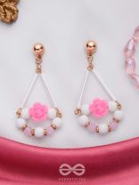 The Swingin' Roses- Golden Embellished Earrings
