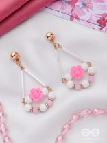 The Swingin' Roses- Golden Embellished Earrings