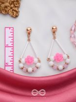The Swingin' Roses- Golden Embellished Earrings