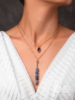 The Rock  Candy- Golden Embellished Layered Necklace