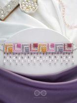 Karmuka- The Jazzy Rainbow- Pearls, Resham & Sequins Embroidered Choker Necklace