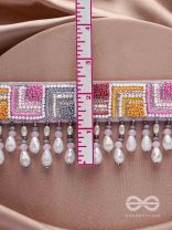 Karmuka- The Jazzy Rainbow- Pearls, Resham & Sequins Embroidered Choker Necklace
