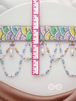 Paatalya- The Flower Meadow- Pearls & Stone Beads Embroidered Choker Necklace 