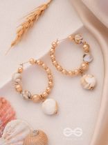 THE HEART-BEACH - GOLDEN EMBELLISED HOOPS