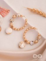 THE HEART-BEACH - GOLDEN EMBELLISED HOOPS