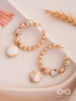 THE HEART-BEACH - GOLDEN EMBELLISED HOOPS
