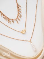 THE REALITY STONE -  GOLDEN LAYERED NECKLACE 