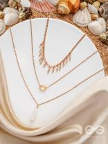 THE REALITY STONE -  GOLDEN LAYERED NECKLACE 