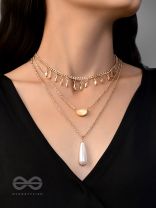 THE REALITY STONE -  GOLDEN LAYERED NECKLACE 