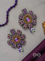 MANIDHARA - THE GEM HOLDER - BEADED AND STONE EMBROIDED  EARRINGS