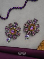 MANIDHARA - THE GEM HOLDER - BEADED AND STONE EMBROIDED  EARRINGS