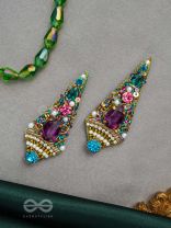ANANGIKA: THE LOVELY ONE - PEARL, STONE AND GLASS BEADSEMBROIDED  EARRINGS