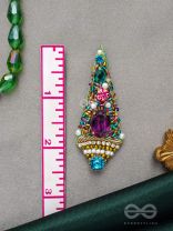 ANANGIKA: THE LOVELY ONE - PEARL, STONE AND GLASS BEADSEMBROIDED  EARRINGS
