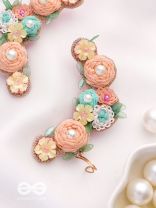 MEGHAMALA - THE GARLAND OF CLOUDS - SEQUINS, BEADS, PEARLS AND THREAD EMBROIDED EARRINGS