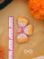 SHOBHANA - THE SHINING - SEQUINS AND RESHAM EMBROIDED EARRINGS (PINK & MUSTARD)
