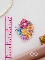 VASANTIKA- THE SPRING BLOOM - SEQUINS,PEARLS AND RESHAM EMBROIDES EARRINGS (MULTICOLOR)