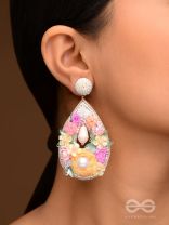 ANAHATA- THE HARMONIOUS ELEGANCE-SEQUINS,BEADS AND COTTON THREAD EMBROIDED EARRINGS