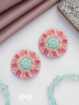 PRIYASHA - THE BELOVED DESIRE - PEARLS AND BEADS EMBROIDERED EARRINGS