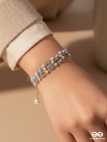 THE AQUAMARINE DELIGHT - ELEGANT MULTILAYERED BRACELET
